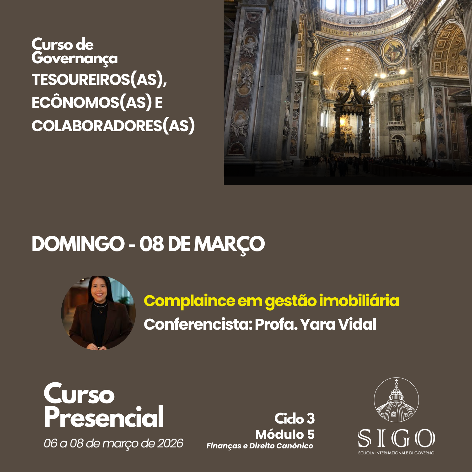 Curso de Governança para Tesoureiros, Ecônomos e Colaboradores - Imagem 4